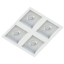 Spot Quadruplo Embutir Quadrado Recuado Branco Para Par30 E27 Spot Quadruplo Embutir Quadrado Recuado Branco Para Par30 E27