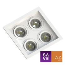 Spot Quadruplo Embutir Quadrado Recuado Mr16 Branco Spot Quadruplo Embutir Quadrado Recuado Mr16 Branco