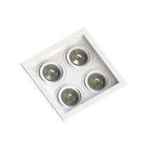 Spot Quadruplo Embutir Quadrado Recuado Mr16 Branco Spot Quadruplo Embutir Quadrado Recuado Mr16 Branco