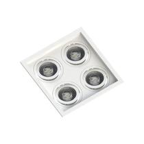 Spot Quadruplo Embutir Quadrado Recuado Par20 Branco Spot Quadruplo Embutir Quadrado Recuado Par20 Branco