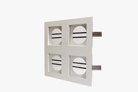 Spot Quadruplo Recuado de Embutir AR111 Kit C/ 2 Unidades Spot Quadruplo Recuado de Embutir AR111 Kit C/ 2 Unidades