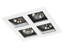 Spot Quadruplo Recuado de Embutir AR70 Kit C/ 2 Unidades Spot Quadruplo Recuado de Embutir AR70 Kit C/ 2 Unidades