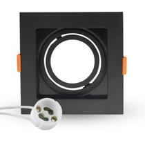 Spot Recuado Embutir Led Mr16 Gu10 Quadrado Luminária Teto Sala Quarto Lâmpada Dicroica Branco Preto Spot Recuado Embutir Led Mr16 Gu10 Quadrado Luminária Teto Sala Quarto Lâmpada Dicroica Branco Preto
