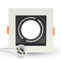 Spot Recuado Embutir Led Mr16 Gu10 Quadrado Luminária Teto Sala Quarto Lâmpada Dicroica Branco Preto Spot Recuado Embutir Led Mr16 Gu10 Quadrado Luminária Teto Sala Quarto Lâmpada Dicroica Branco Preto