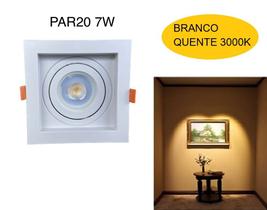 Spot recuado embutir led PAR20 7W