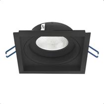 Spot Recuado Orientável Simples Dicroica 50W Preto Bivolt - Interlight - 4716PMTX Spot Recuado Orientável Simples Dicroica 50W Preto Bivolt - Interlight - 4716PMTX