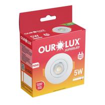 SPOT REDONDO 5W 95mm 6400k Biv Superled - OUROLUX SPOT REDONDO 5W 95mm 6400k Biv Superled - OUROLUX
