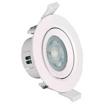 Spot Redondo Branco LED Integrado 5W Bivolt Branco Frio