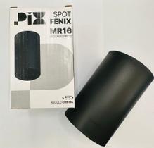 Spot redondo de sobrepor para lâmpada dicróica bocal GU10 Preto Pix Decor - Pix iluminação