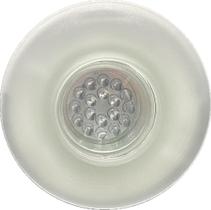 Spot Redondo em Vidro Jateado com Lâmpada 18 Leds RGB 220V 1,2V