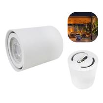 Spot Redondo Sobrepor Foco Direcionável Teto 6,5x7,5cm Branco - Megalux