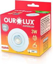 Spot redondo superled 3w multi tensão driver incluso 3000k branco ourolux cod: 05611