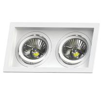 Spot Retangular Embutir Recuado 2x Ar70 Branco Saveenergy