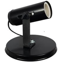 Spot sem Aletado Preto para 1 lâmpada Foco Direcionavel
