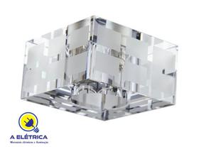 spot semi embutido de cristal quadriculado MRC4286