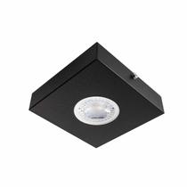 Spot Semi-Embutido Quadrado Preto + MR16 4,8W Br. Frio ST3148