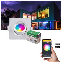 Spot Smart Taschibra TEK Wi-Fi LED RGB 5W Embutir Quadrado