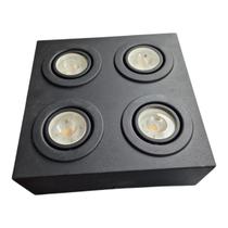 Spot Sobrepor 4 Lâmpadas Potência Máxima 50w 127/220v Preto