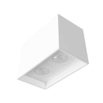 Spot Sobrepor Box Duplo AR70 Retangular Branco 2xGU10 Moon