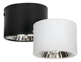 Spot Sobrepor Cilindro De Teto Ar111 Alumínio + 1 Ar111 12W