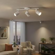 Spot Sobrepor Direcionável Luz Direcionada Trilho Fokus 03 Lâmpadas E27 Moderno Bivolt Pronto Para Instalar Spot Sobrepor Direcionável Luz Direcionada Trilho Fokus 03 Lâmpadas E27 Moderno Bivolt Pronto Para Instalar