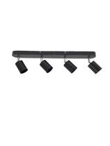 Spot Sobrepor Direcionável Quadruplo com Base Preto GU10 55cm