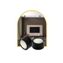 Spot Sobrepor Fixo Redondo Led 10w Reflex Ip20 Bivolt Estrutura Preto