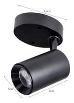 SPOT SOBREPOR LED 7W BIVOLT PRETO 3000k BRANCO QUENTE SPOT SOBREPOR LED 7W BIVOLT PRETO 3000k BRANCO QUENTE
