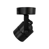 Spot Sobrepor MR16 GU10 Redondo Preto Direcionável DS2396 Delis