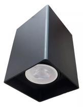 Spot Sobrepor Quadrado P/ Lâmpada Dicroica Gu10 Mr16 Bivolt Cor Preto 110V/220V - RG LED