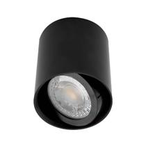 Spot Sobrepor Redondo 6,5cm ABS Preto P/ MR16 GU10 SZ290S Megalux ST3033