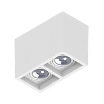 Spot Sobrepor Save Energy Boxit Duplo Ar70 Gu10 Branco