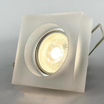 Spot Taschibra Quadrado Embutir Vidro Jateado SP23 Mr16 Bivolt