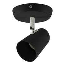 Spot Teto 1 Lâmpada Llum New Short E27 105W Preto Bivolt Spot Teto 1 Lâmpada Llum New Short E27 105W Preto Bivolt