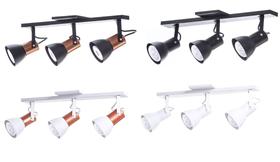Spot Trilho 3 Soquetes E27 Direcionável Bivolt Alumínio 50cm Decorativo