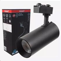 Spot Trilho Authentic Evo 12W Preto 6500K Avant