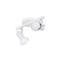 Spot Trilho Duplo 2 Sobrepor Direcionável E-27 Branco Spot Trilho Duplo 2 Sobrepor Direcionável E-27 Branco