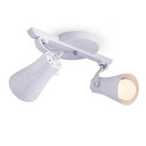 Spot Trilho Duplo Octa 2 Sobrepor Direcionável E-27 Branco Spot Trilho Duplo Octa 2 Sobrepor Direcionável E-27 Branco