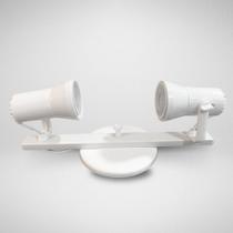 Spot Trilho Duplo Sobrepor Direcionável Led Luminaria para 2 lampadas 35 centimetros