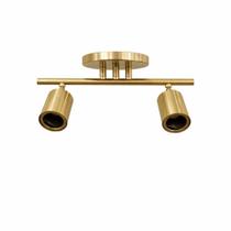 Spot Trilho Industrial Aluminio Teto 2 Luzes GU10 Bivolt Lumini Lab