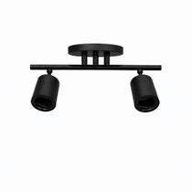 Spot Trilho Industrial Aluminio Teto 2 Luzes GU10 Bivolt Lumini Lab