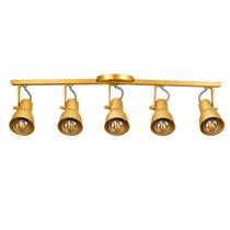 Spot Trilho Light Aluminio Teto E27 5 Luzes Lumini Lab