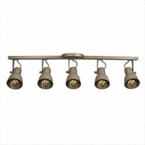 Spot Trilho Light Aluminio Teto E27 5 Luzes Lumini Lab