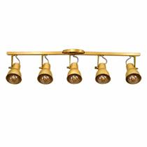 Spot Trilho Light Aluminio Teto E27 5 Luzes Lumini Lab