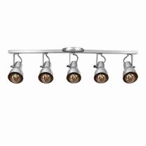Spot Trilho Light Aluminio Teto E27 5 Luzes Lumini Lab