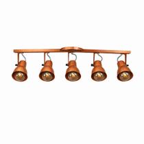 Spot Trilho Light Aluminio Teto E27 5 Luzes Lumini Lab