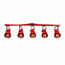 Spot Trilho Light Aluminio Teto E27 5 Luzes Lumini Lab