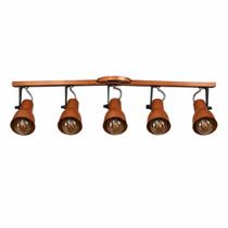 Spot Trilho Light Aluminio Teto E27 5 Luzes Lumini Lab