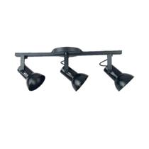 Spot trilho triplo 3 lâmpadas direcionavel e-27 sobrepor