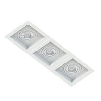 Spot Triplo Embutir Quadrado Recuado Branco Para Dicróica Gu10 Mr16 Spot Triplo Embutir Quadrado Recuado Branco Para Dicróica Gu10 Mr16